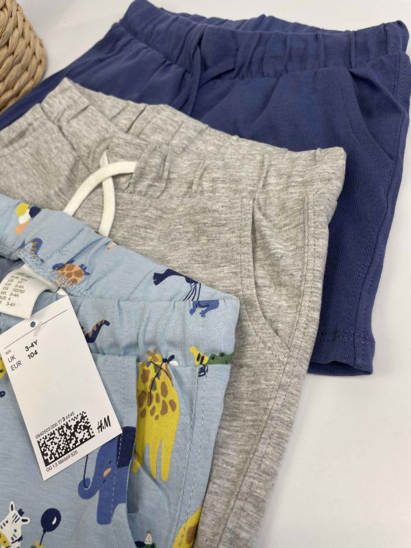 Шорти H&M 2-3 роки сірі та блакитні