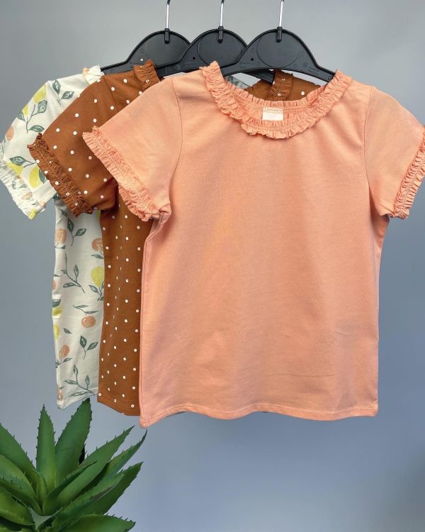 Футболка біла H&M 1,5-2 роки персикова