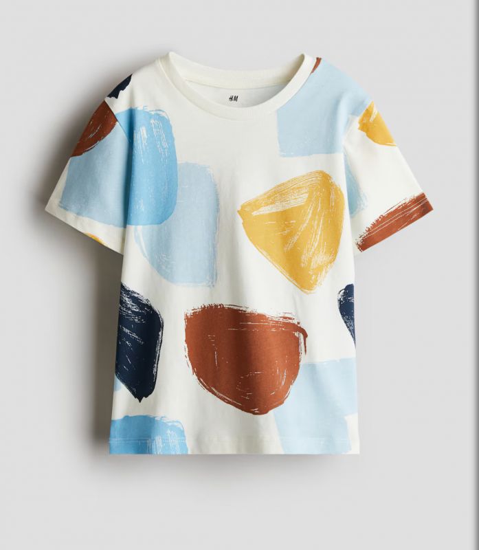 Футболка H&M 6-8 років біла з принтом