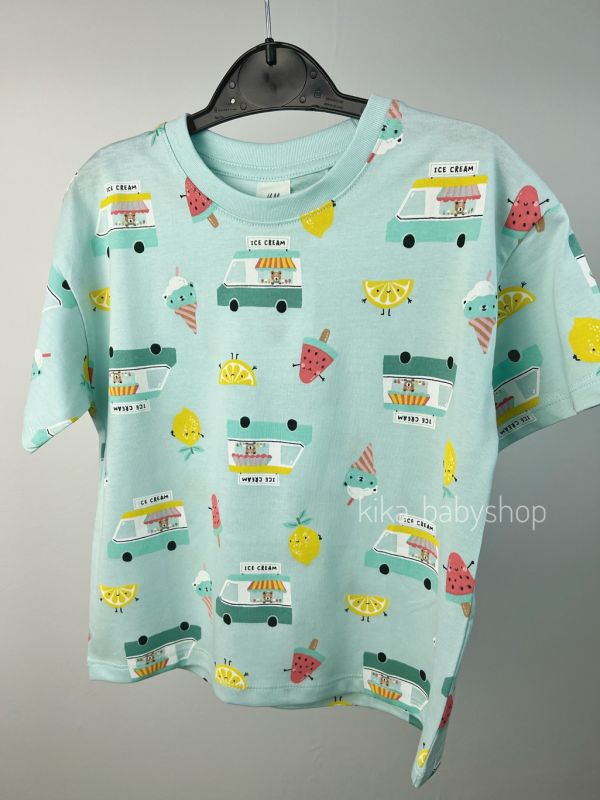 Футболка H&M 1,5-2 та 3-4 р. ментолова