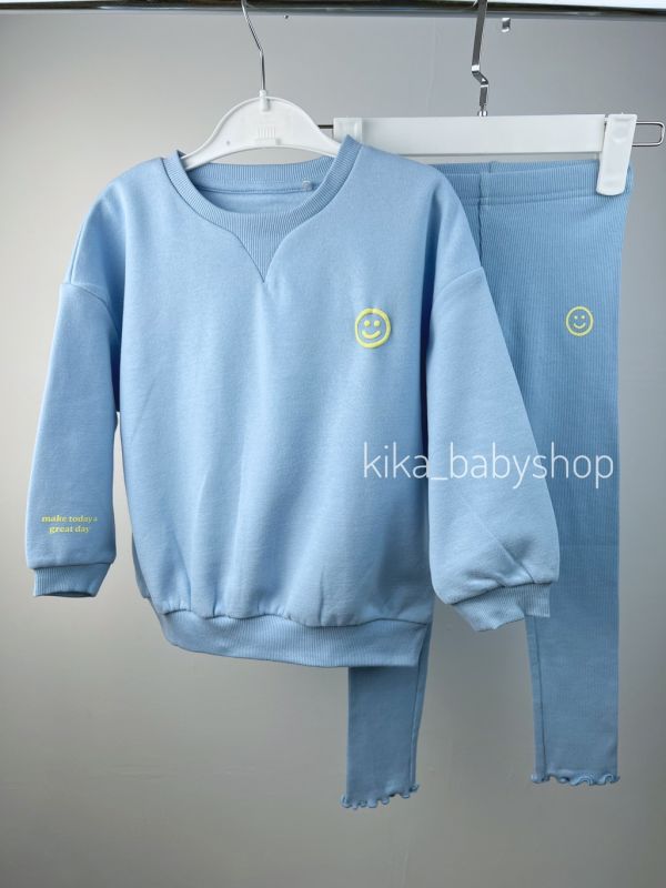 Костюм George на 3-4 р. з утепленим світшотом блакитний унісекс