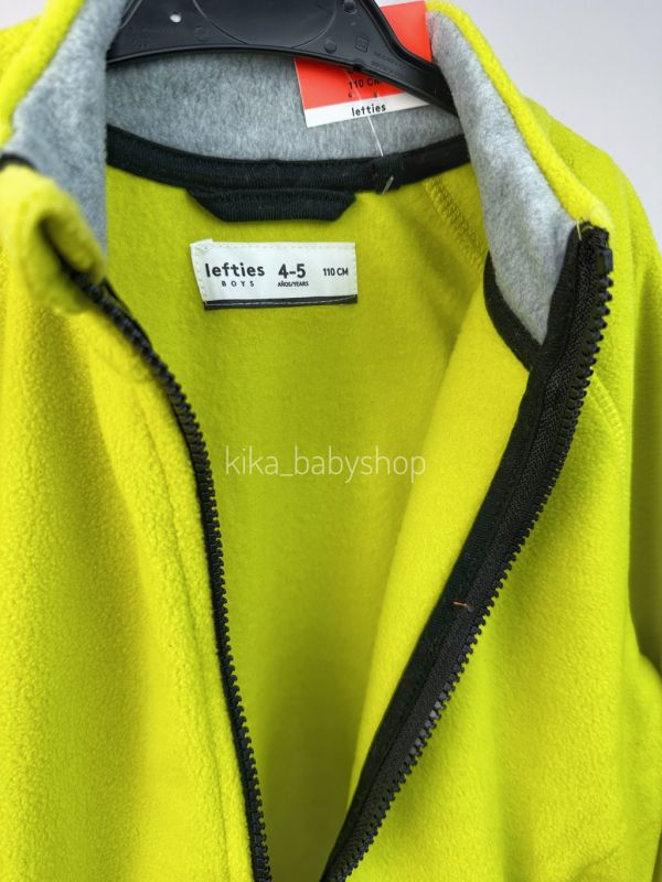 Флісова кофта (фліска) Lefties 4-5 та 11-12 років лимонна