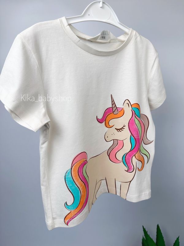 Футболка H&M молочна 2-4 та 8-10 р