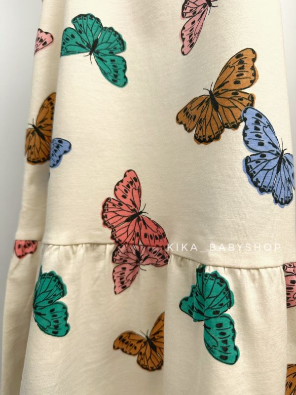 Сукня H&M 4-6 р молочна з метеликами