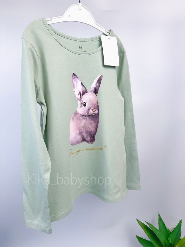 Лонгслів H&M на 6-8 р ментоловий