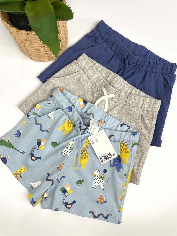 Шорти H&M 2-3 роки сірі та блакитні